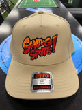All Beige Hat with Red Santiago Sports Logo