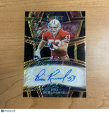 2022 Panini Select Bill Romanowski Black Shimmer Auto 1/1 49ers RARE