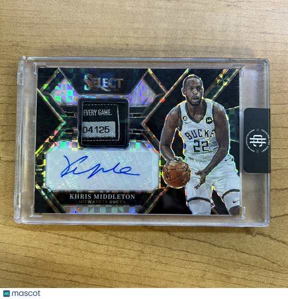 2022-2023 Panini Select Khris Middelton BLACK 1/1 Laundry Tag