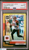 2022 Donruss Optic Gold Prizm Carson Palmer #'d 10/10 PSA 10 POP 1  Bengals