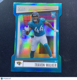 2022 Score Travon Walker RC No. 340 Teal Die-Cut #d 03/10 - Color Match- Jaguars