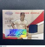 2004 NOLAN RYAN Leaf Certified Fabric Of The Game Patch AUTO /10 ! RARE ! ANGELS