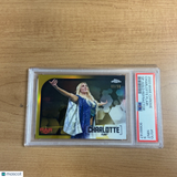 Charlotte Flair 2020 WWE TOPPS CHROME SP-GOLD REFRACTOR /50 PSA 9