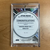 2022 Topps Star Wars Masterwork #MWA-TM Boba Fett On Card Auto #'d 41/50