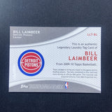 2009 Topps Bill Laimbeer Legendary Laundry Tags 1/1 GAME WORN DETROIT PISTONS