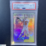 Peyton Manning 1998 Leaf Rookies & Stars Crusade Purple /100 RC PSA 8 NM-MT