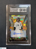 2021 Bowman Chrome Draft Yoelqui Cespedes Invicta Autograph Gold Atomic /50
