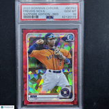 2020 Bowman Chrome Red Sapphire Freudis Nova PSA 10 /15 Pop 1 Astros