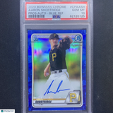 2020 Bowman Chrome Aaron Shortridge Blue Auto PSA 10 Pop 1 Pirates