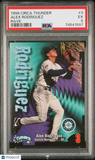 1998 Circa Thunder Alex Rodriguez #3 Rave #'d 87/150 PSA 5 - Mariners / Yankees
