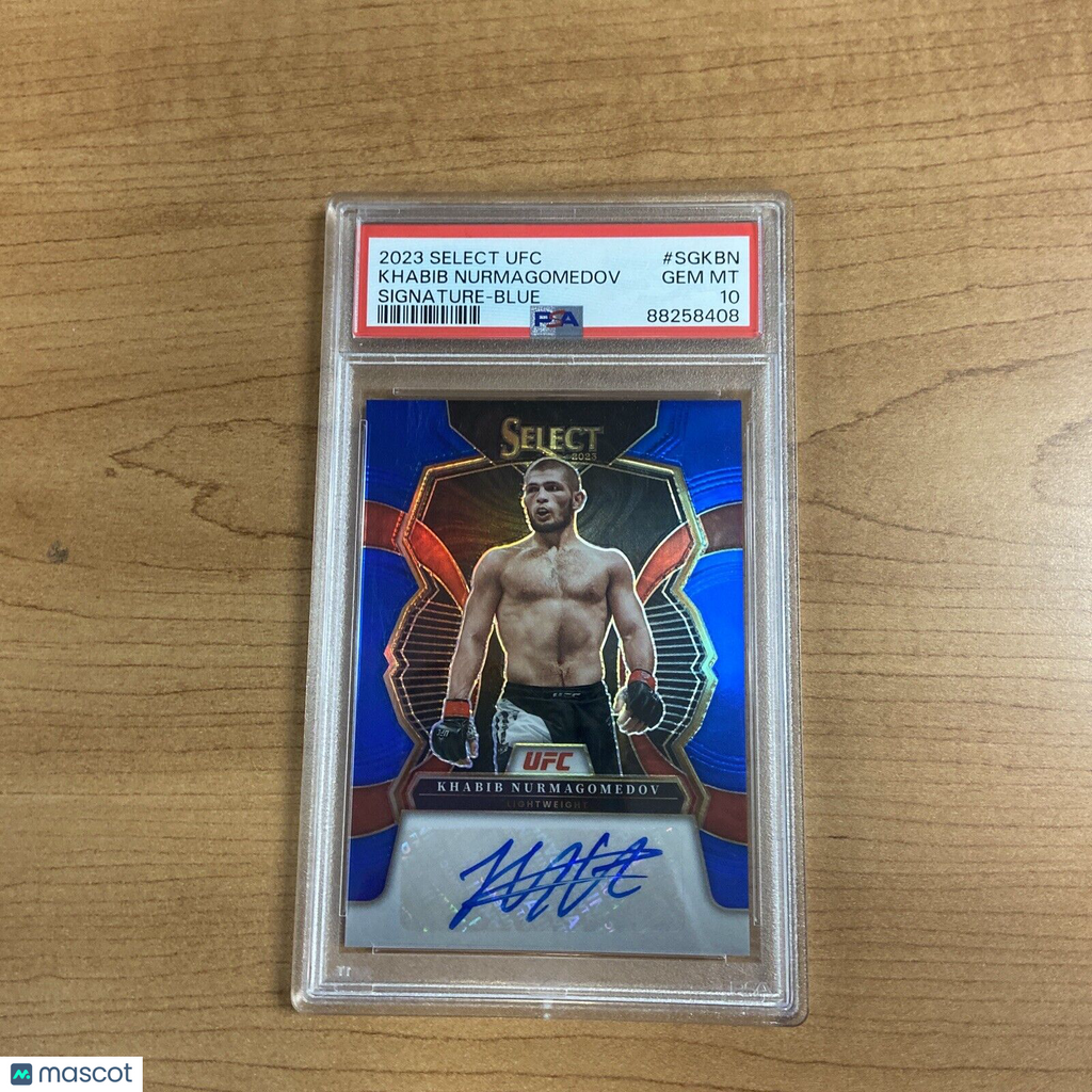 2023 SELECT UFC KHABIB NURMAGOMEDOV SIGNATURES BLUE PRIZM AUTO