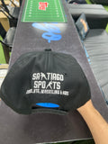 All Black Blue Logo Santiago Sports Hat