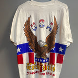 Vintage Fruit Of Loom T Shirt Support Our Troops