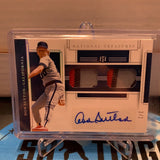 Don Sutton 2020 Panini National Treasures Dual Patch Auto 2/2