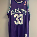 Vintage Champion Charlotte Hornets Alonzo Mourning Jersey