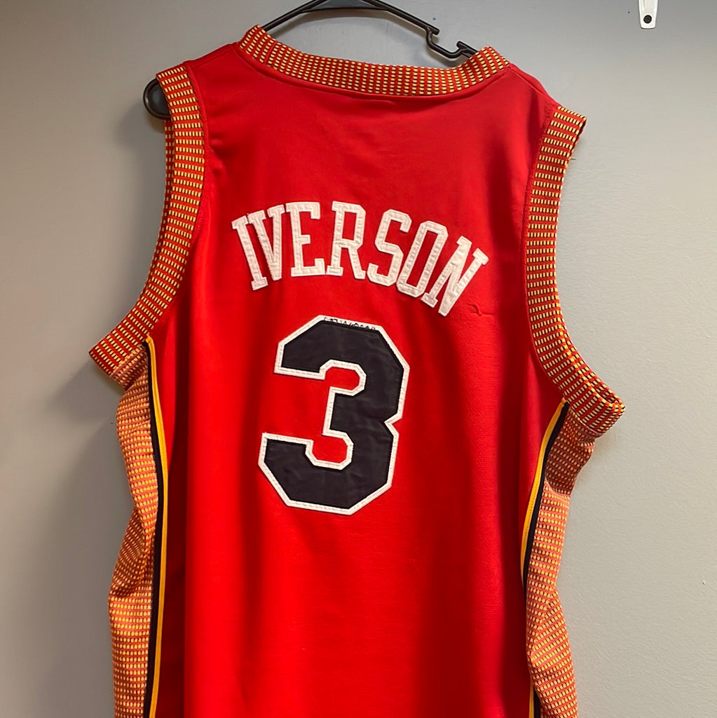 Maillot Basket Rétro USA – Iverson N°4 – Reebok, Taille L, Couleur (Occasion)